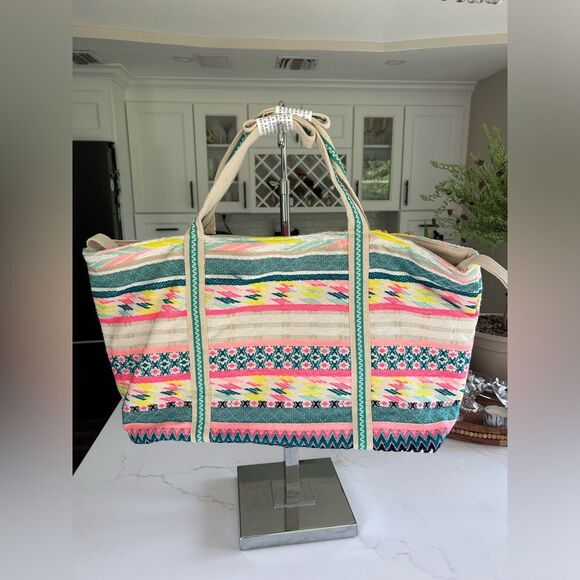 America and Beyond DAPHNE EMBELLISHED MULTI-COLORED HAND BEADED TOTE NWT - Picture 12 of 16